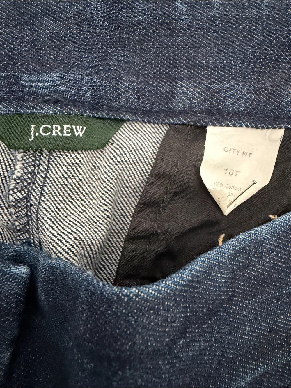 Women’s J Crew City Fit Dark Blue Wide Leg Jeans Size 10T
